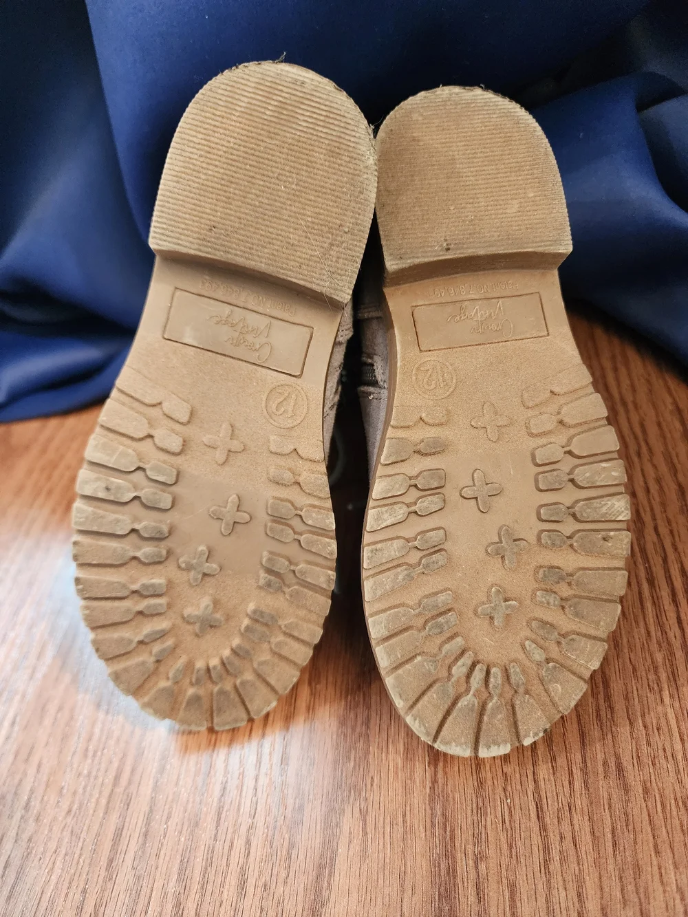 Kids Grey/greige Suede Lace-Up Conbat Boots - Comfortable Everyday Style